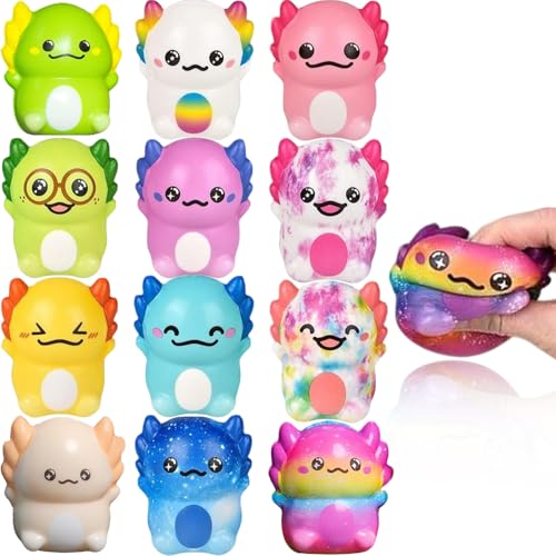 Chanyi9588 12PCS Axolotl Squishy Toys Slow Rise Sensory Fidget for Kids