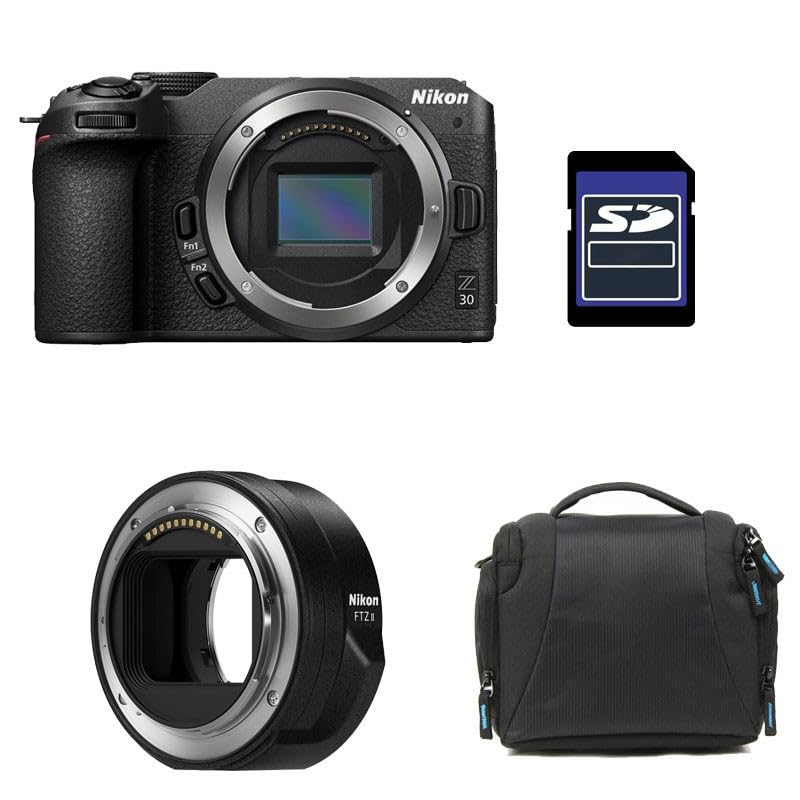 Kit de fotografía Personalizado Creado con NIKON Z30 NU + Sac + Carte SD 8 Go + Adaptateur FTZ II