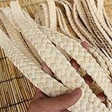 Czsycdsf 30 Meter 5 Strand Basket Natural Materials Corn Husk Leaf Braid DIY Rope, Grass Cord for Chair Caning, Basket Wicker Weaving and Wicker Furniture Making Basketry Repair Supplies, 2.5cm Width