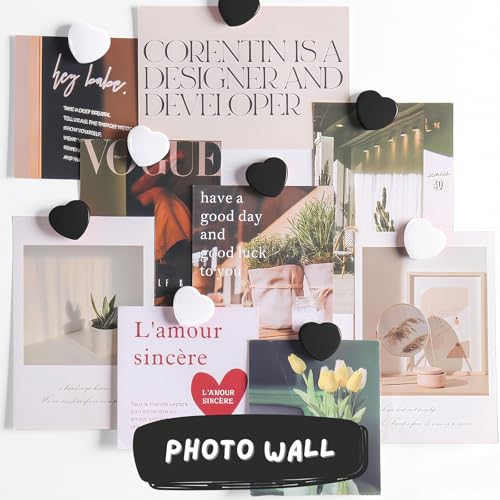 20 imanes decorativos en forma de corazón para refrigerador miniatura 5