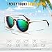 CHBP Sunglasses Womens Men Polarized UV Protection Trendy Vintage Retro Round Mirrored Lens Sunglasses For Women