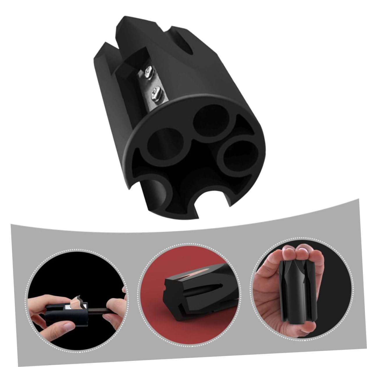 FRCOLOR 2 Pz Temperamatite Temperamatite Per Sopracciglia Penna Eyeliner Da Donna Kit Strumenti Per Guanti Per Labbra Accessori Trucco Donna Riempitivo Spazzole Lega Black