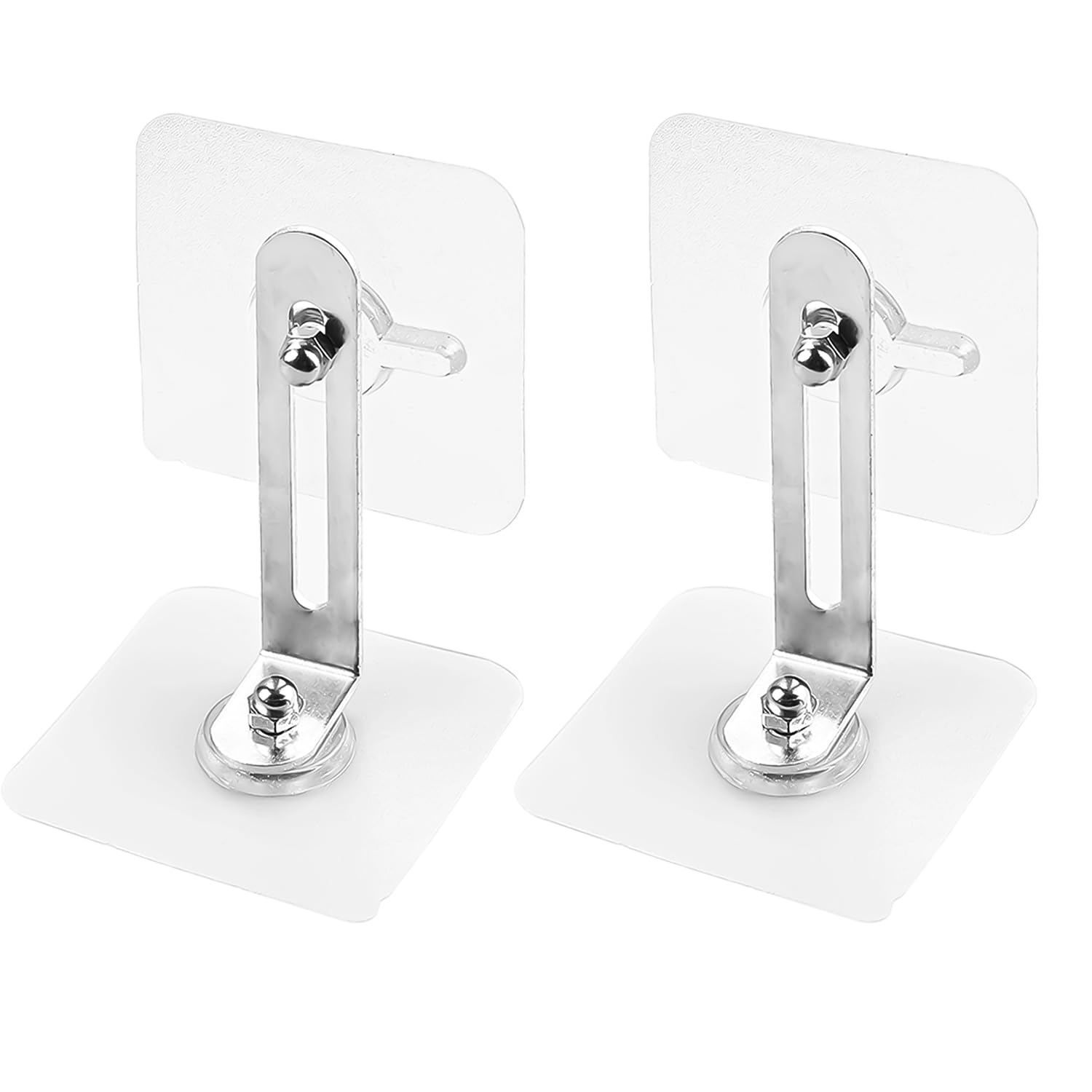Luckious 2Pcs Adhesive Furniture Wall Anchors,No Dril Furniture Safety Buckles,Wall Fixing Furniture Straps Anchors for Bookshelves Dressers Cabinet Dresser Child Safety