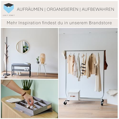 LOVE IT STORE IT Aufbewahrungskorb Set 2-teilig - Stoff-Körbchen für Badezimmer Deko und Babyzimmer - Beige - 2er Set, 2 Größen