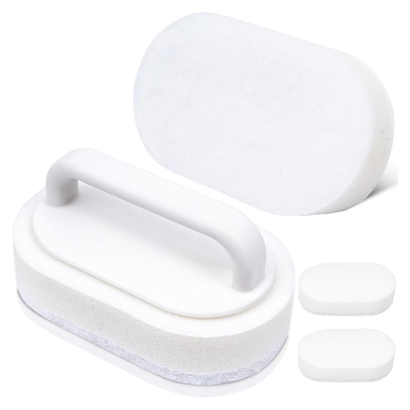 Cleaning Brush 2Pieces Handheld Sponge Scrubber Pad for Multiple Surfaces Cleaning Stubborn Removal Tool Bathroom Scrubber Brush