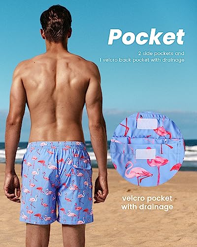 Image of maamgic Mens Slim Fit Swim Shorts Swim Trunks 7 inch Quick Dry Mens Bathing Suits with Mesh Lining