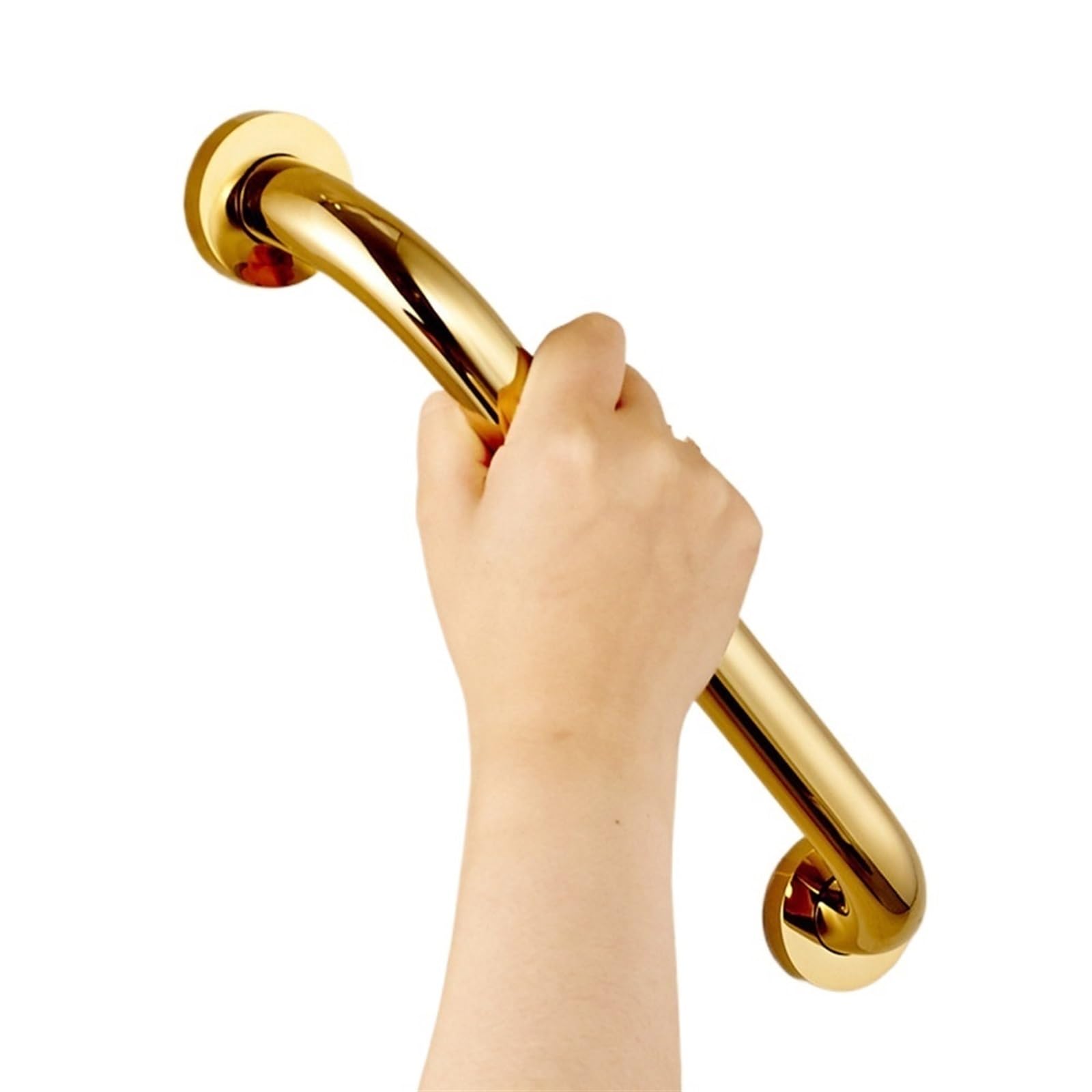 Zjpgcsdsc Women's Gold Armrest Grab Rail Brass Wall Mounted Bathroom Armrest Handle Bathtub Grab Bar Toilet Elderly Handrail Home(,30Cm)