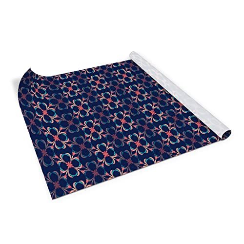 Feuille collante pour placard et relooking commode fleurs aztèques