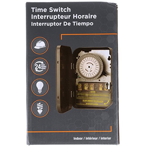 Woods 59103Wd Indoor 24-Hour Heavy Duty Mechanical Time Switch, 120V/40A Dpst, Black #TOP1
