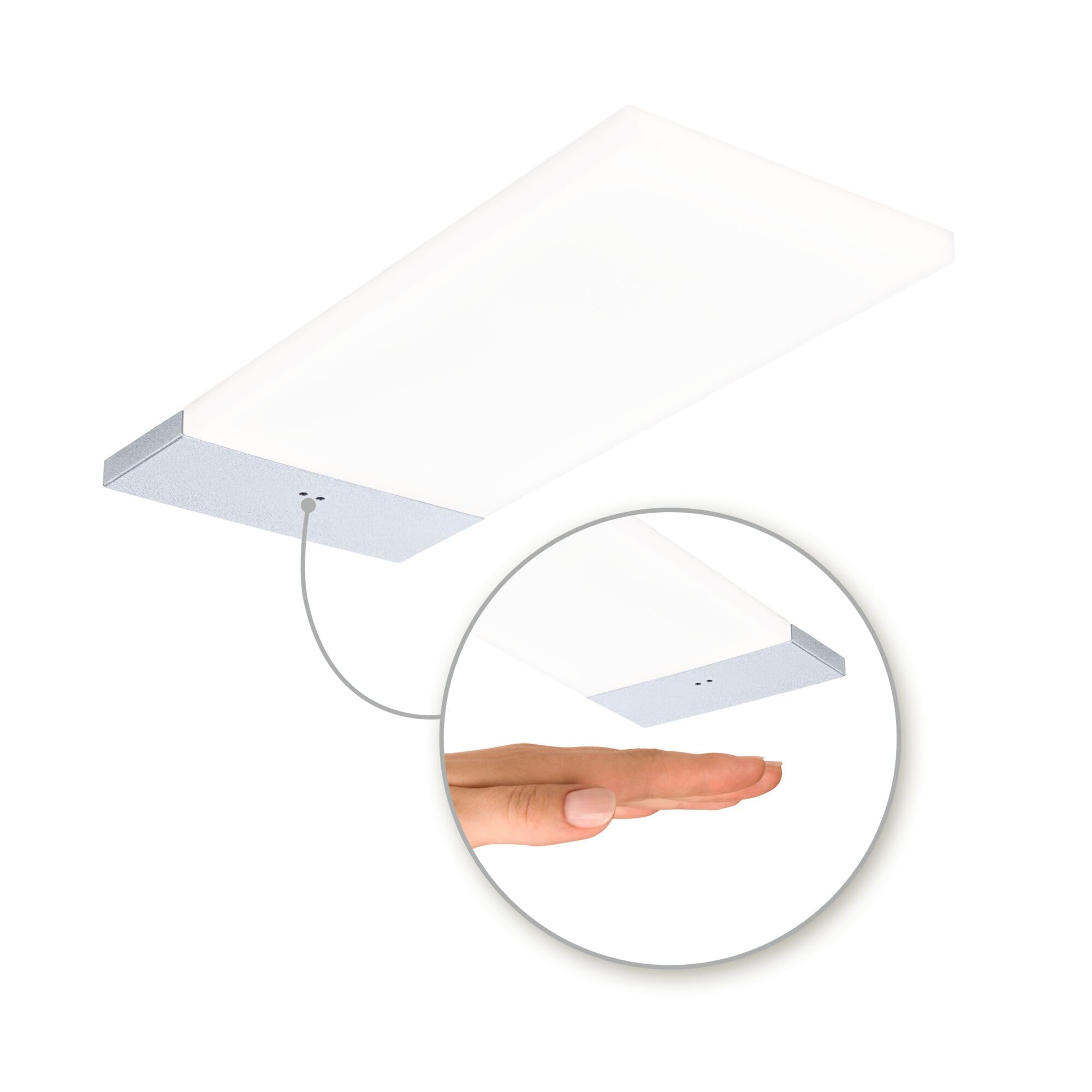 Paulmann 92122 LED Unterschrankleuchte Bredo inkl. Näherungsensor 3er-Set 4000K 2,5W 80x190mm 180lm Silber Möbelaufbauleuchte