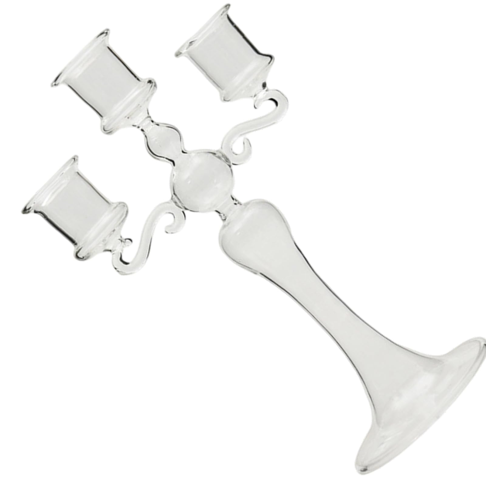 Retro Candlestick Holders Glass Taper Decorative Stands 3 Arms Candelabra for Home Decorations Glass Taper