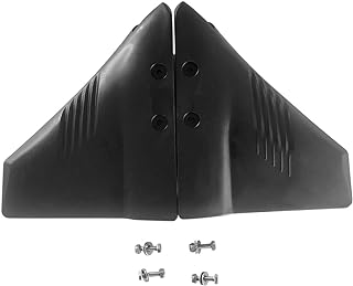 HS001 Dorsal-Fin Style Hydrofoil Stabilizer for Outboard Motors Drive 5-150hp with Durable UV-Resistant Molded Black Plastic Material Wings and SS316 Bolts ;