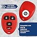 KeylessOption Key Fob Replacement for 2005 2006 2007 2008 2009 2010 2011 2012 Buick Lacrosse Chevrolet Chevy Cobalt Malibu Pontiac G5 G6 Grand Prix Saturn, 4-Button 15252034, Locksmith Required