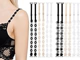 Flyou Women 6Pairs Bra Straps Flower Lace Adjustable Underwear Bra Strap Replacement Shoulder Strap