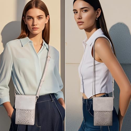 Image of APHISON Small Crossbody Bags for Women Trendy, Leather Phone Wallet Purses Handbags Card Slots with Adjustable Strap