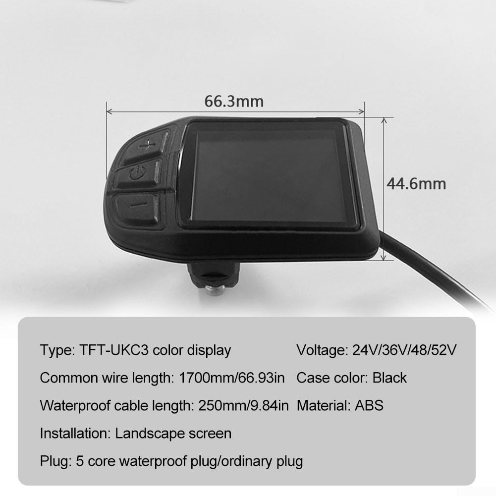TFT-UKC3 Kleurendisplay voor elektrische fiets, 36 V, 48 V, 52 V