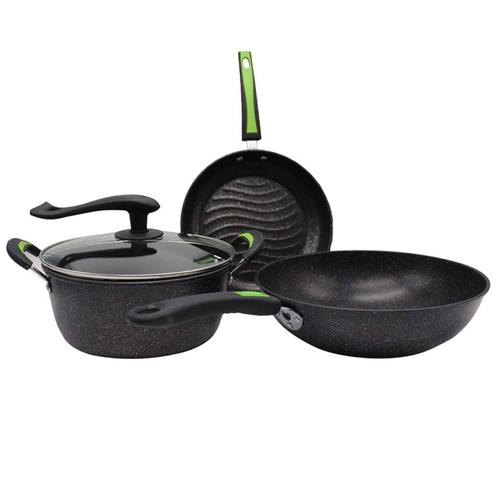 Mai Fanshi Non Stick Pot Smokeless Wok Frying Pan Gas Induction Cooker General Purpose Kitchen Cookware Pots and Pans Set