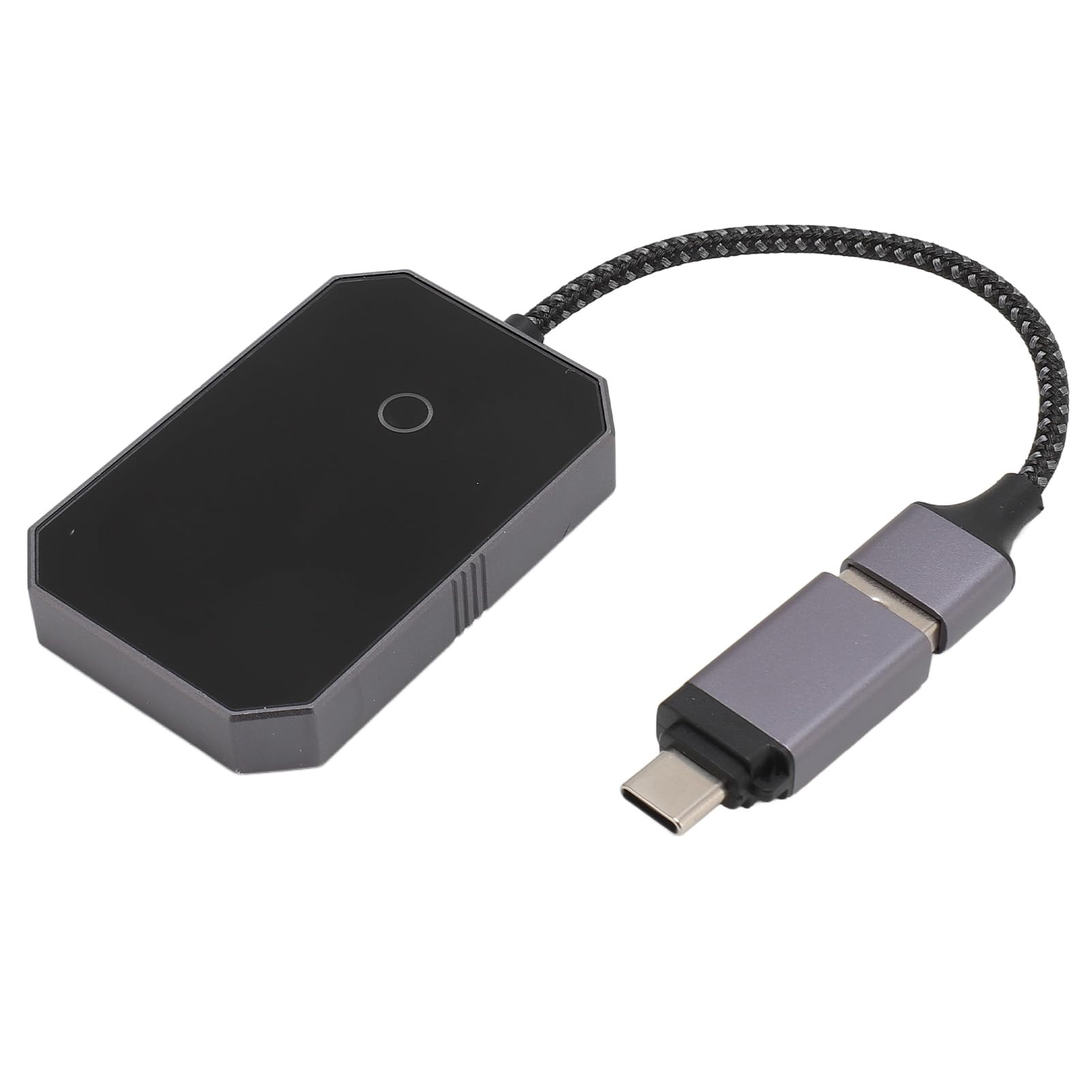Adaptador de coche inalámbrico para coche, diseño compacto, compatible con la actualización en línea, apto para la mayoría de los coches, puerto USB y tipo C