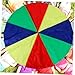 QUMIIRITY Outdoor Rainbow Parachute Multicolored Gymnastics Equipment for Indoor Outdoor Games Kindergarten Playground Props for Cooperative Play Exercise Activities