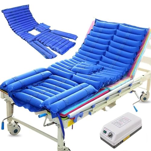 COYEUX Colchón de presión alterna, colchón antiescaras Inflable médico, con 3 Engranajes de presión de Aire, para Cama de enfermería Zhongqu, Alivio de úlceras por presión y llagas en Cama