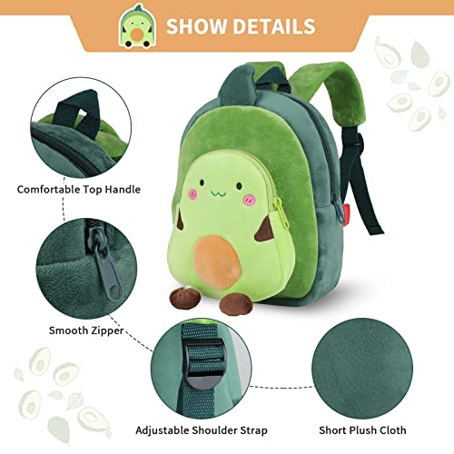 BAIGIO Nursery Kids Backpacks Toddle Children School Bag 3D Cartoon Preschool Rucksack Comfy Soft Plush Baby Backpack Toddler Backpack Girl Boy Gifts for 1-2 Years Old - Image 4