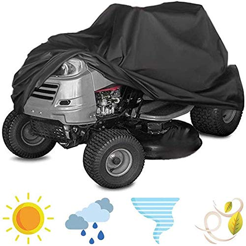 GzxLaY Riding Lawn Mower Cover, Oxford Cloth Lawn Mower Cover Waterproof Mower Tractor Protective Case, with Drawstring And Storage Bag,XS