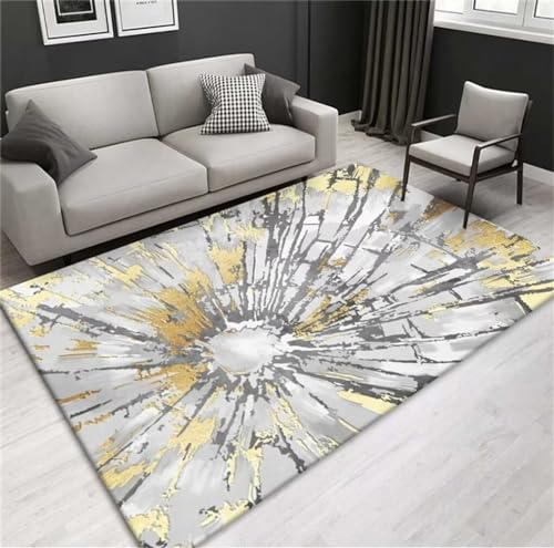 Tapis lavable en machine salon doux gris 200x250cm - 2