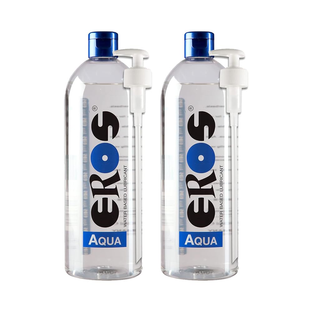 EROS AQUA Water Based Lubricant wasserbasiertes Gleitgel - 2 x 1000 ml