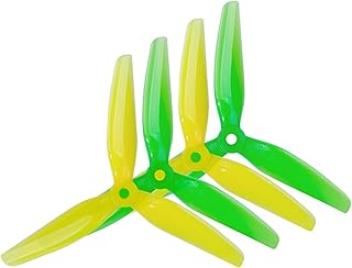 XYWOPO S4 Prop 5x3,1x3 5031 5 pulgadas 3 palas/hélice de tres palas Cw Ccw Prop amarillo verde Kit de Dron de carreras con visión en primera persona Brazos del marco del cuadricóptero (Size : 5sets)