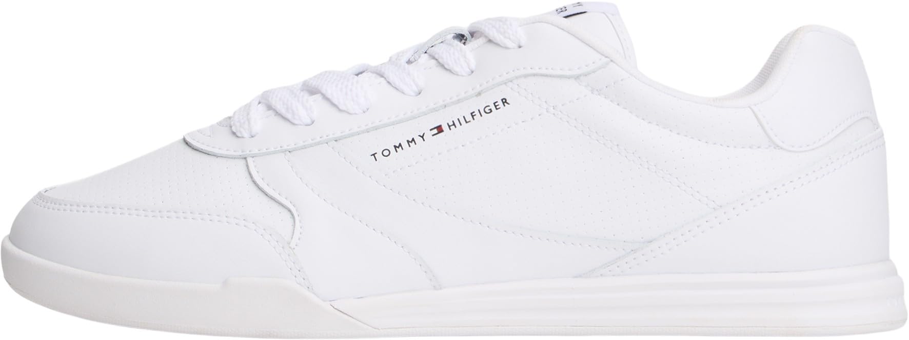 Tommy Hilfiger Men LoPro Cup Leather FM0FM05677 Low Top, White (White), 40