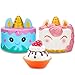 R.HORSE Jumbo Narwhal Cake Squishy Kawaii Cute Unicorn Mousse Ice Cream Scented Squishies Slow Rising Kids Toys Doll Stress Relief Toy Hop Props, Decorative Props Large (3Pack)