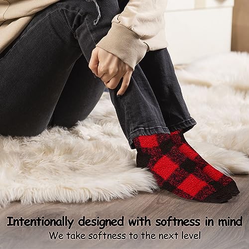 Image of World's Softest Cozy Collection Crew Socks - Smooth Multi Colors Cozy Socks - Knit Top Holiday Spirit Fashion Socks