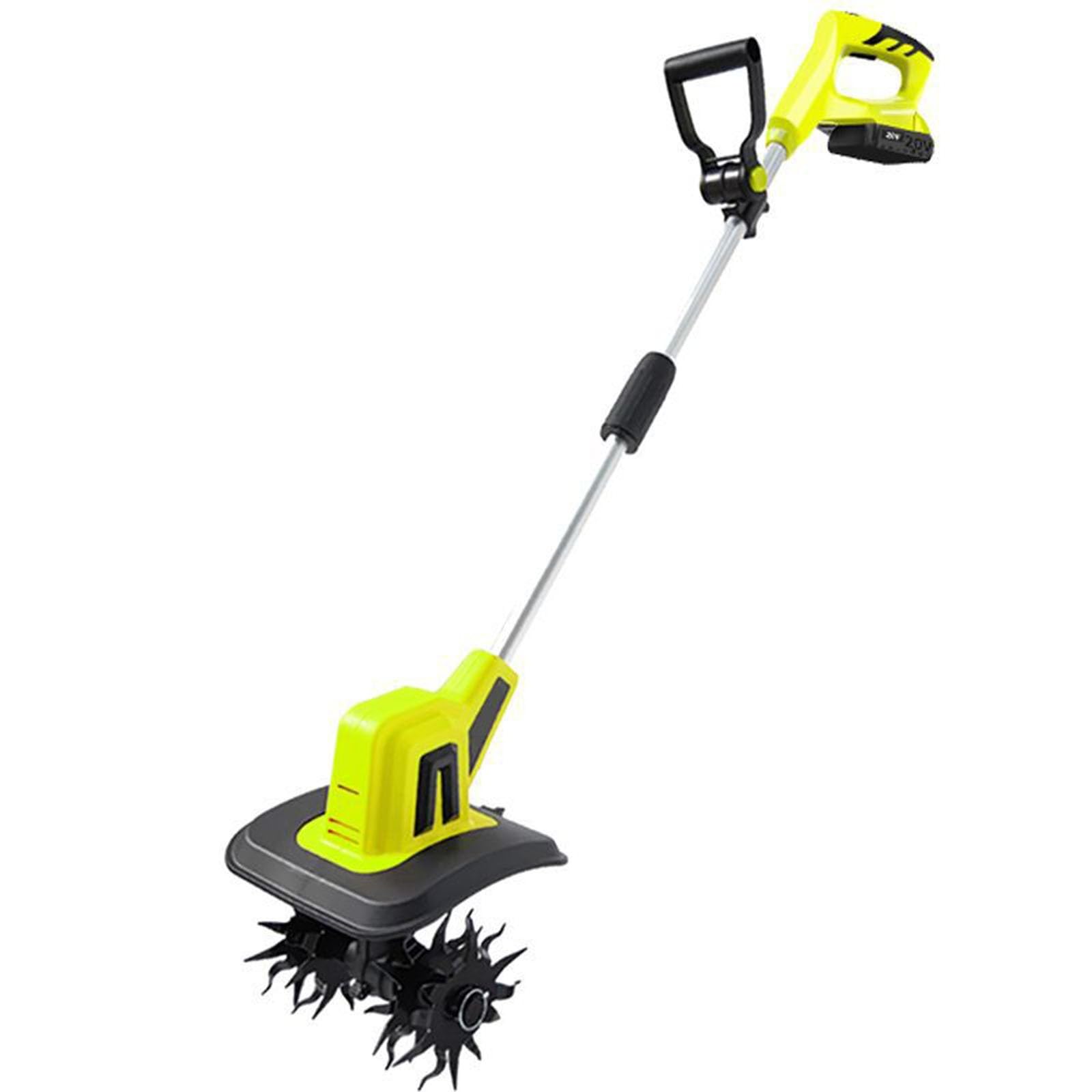 Rotavator elettrico senza fili per giardino, larghezza di lavoro di 23 cm, profondità di lavoro 23 cm, coltivatore di terreno da 20 V, coltivatore con interruttore di sicurezza
