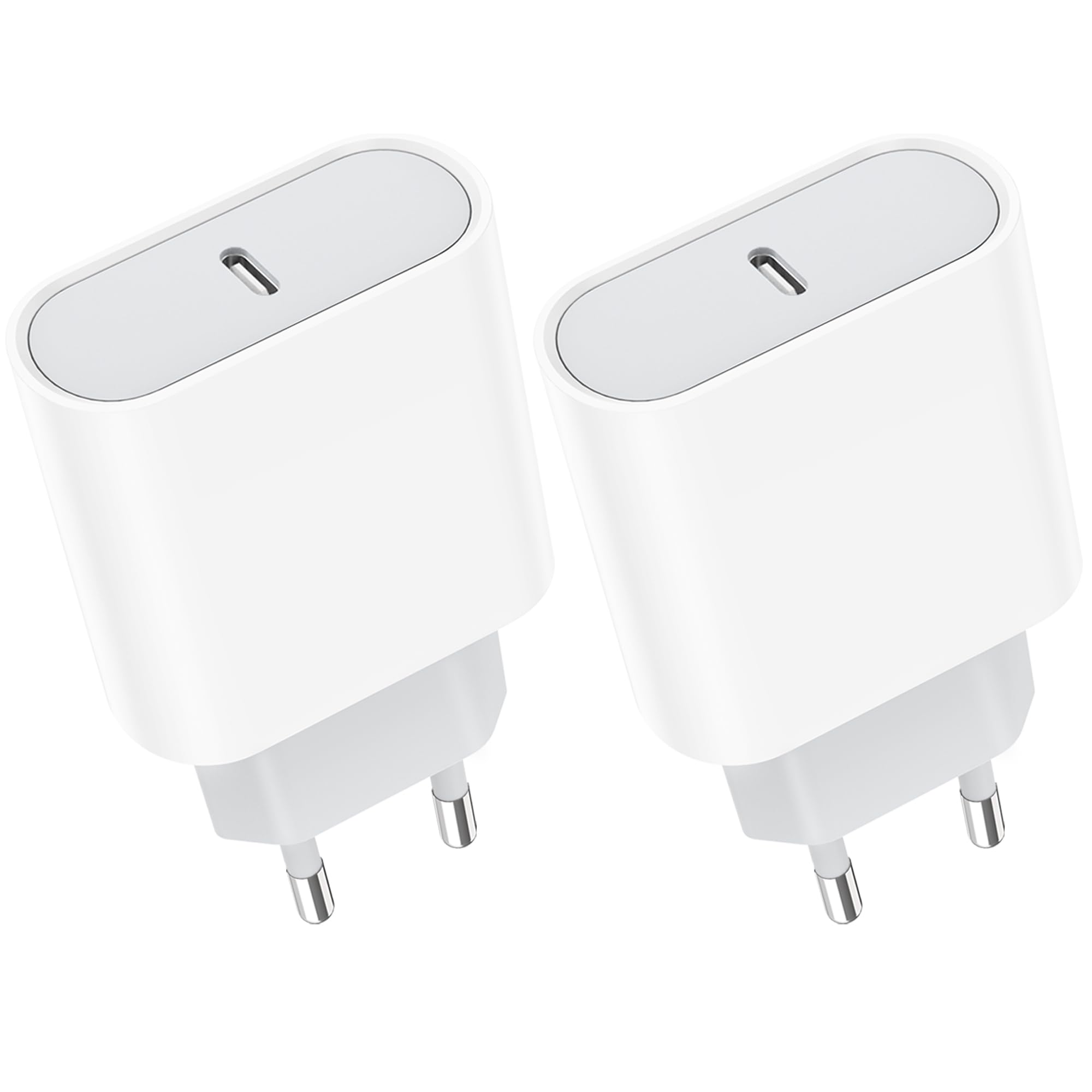 Caricatore USB C, Caricabatterie 20W 2-Pack Presa Type C per iPhone 16/16 Pro/16 Pro Max/16 Plus/15/14/13/12/11/XS Max/XR/X, Alimentatore Rapido Carica Spain Ricarica Adattatore Muro Wsehnga