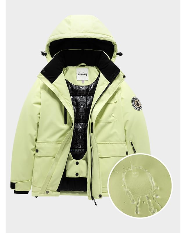 HOTIAN Boys/Girl Ski Jacket and Snowbib Snowsuit Sets Kids Windproof Waterproof Winter Snowboarding Ski Suits4