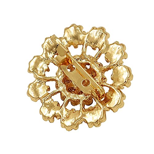 Lot 24Pcs Wedding Bouquet Brooches Kit Shiny Rhinestone Crystal Brooch Pin Set For Women Girl Fashion Diy Decorate Art Bridal Brooches Suit (24Pcs Gold) #TOP5