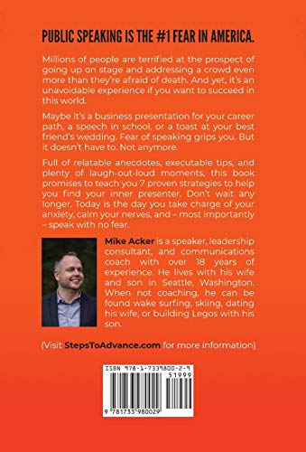 Speak With No Fear: Go from a nervous, nauseated, and sweaty speaker to an excited, energized, and p
