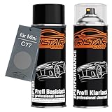 TRISTARcolor Pintura automotriz Set de botes de spray para Mini C77 Copper Grey Metallic Pintura base pintura transparente aerosol 400 ml