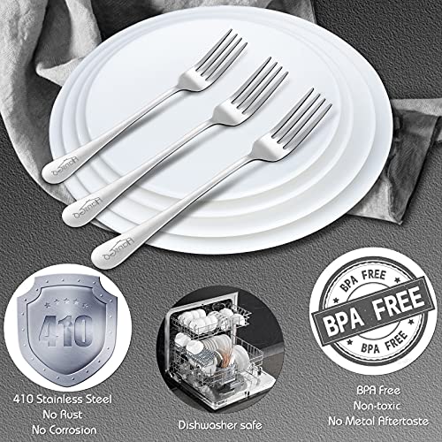 Hansgo Dinner Forks, 8Pcs Good Table Forks Top Food Grade Stainless Steel Silverware Forks Flatware Forks Use For Home Kitchen Hotel Restaurant #TOP2