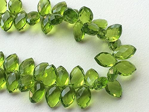 Péridot mystic quartz LKBEADS perles facettées marquises 8x13mm pour bijoux fait main