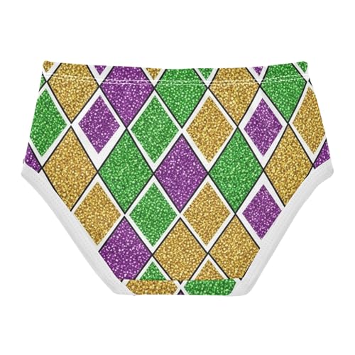 Florals Toddler Underwear Floral 2t Cotton Girl Panties Cute Bright Rhombic Diamond Gold Purple Briefs Underpants2