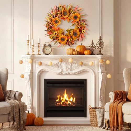 24" Fall Wreath Front Door - image 4