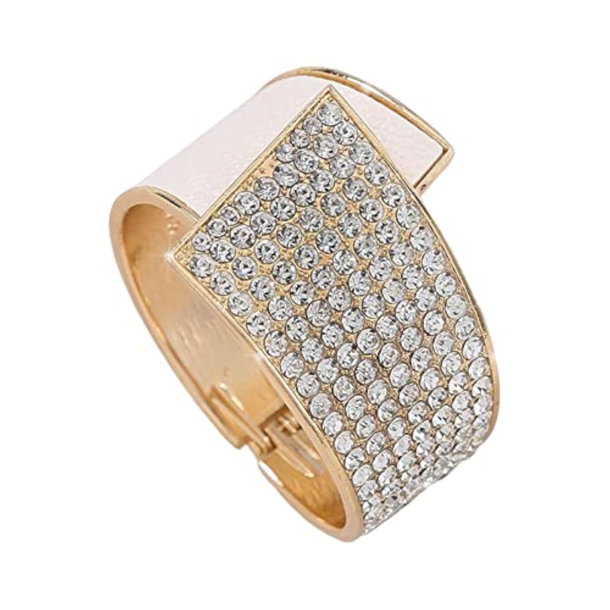Women's Trendy Open Bracelet with Charms and Rhinestones