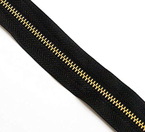 Fermeture en métal 4 mm d'ameublement noir de haute résistance longueur 5 mètres