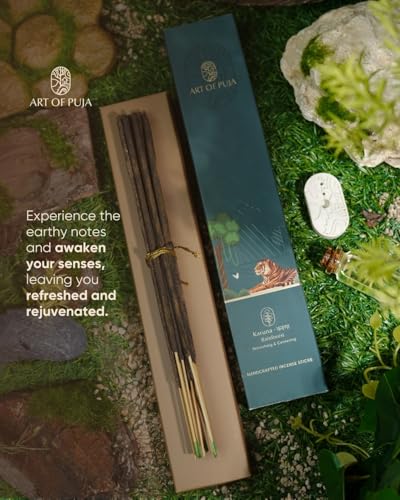 Image of Rainforest Handcrafted Incense- 30 Agarbatti Sticks | ~1 Hr Burn, 2+ Hr Fragrance | Fresh Forest Aroma, Low Smoke | Free Agarbatti Holder | Incense for Home