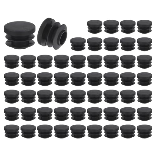 uxcell Round Plastic Plug,19mm(0.75") OD Furniture Leg Pipe Insert 56Pcs