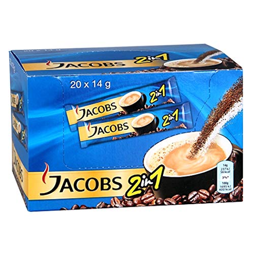 Bebida instantánea de café blanqueado Jacobs 2 en 1, 280 g