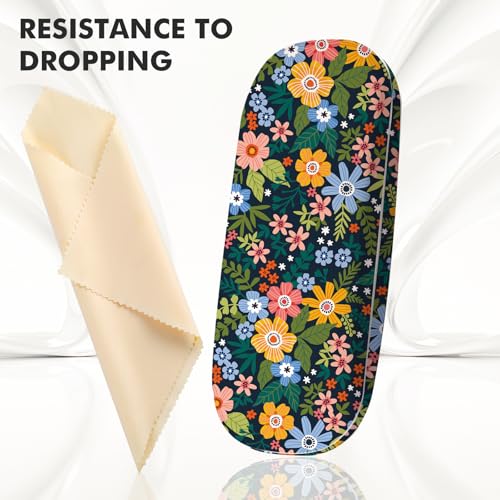 Image of Glasses Case Hard Shell,Portable Protective Eyeglasses Case, Eyeglass Holder Box with Cleaning Cloth, for men women