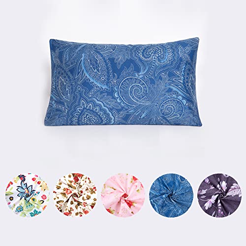 Bedlifes KING Navy Pillow Cases -Pillowcase Set Of 4 Cooling Breathable Ultra Soft 100% Microfiber -4 Pack Navy Blue Paisley-King Size thumb #3