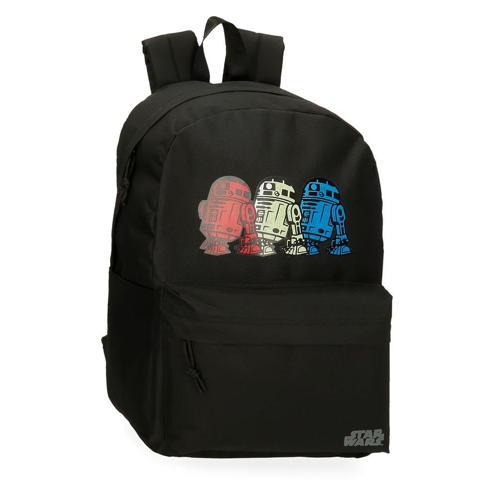 Joumma Star Wars Star Wars - R2D2 Plecak szkolny 15,6" Czarny 31,5x45x15 cm Poliester 21,26L, Czarny (Black), Talla única, Plecak szkolny z możliwością dostosowania do wózka